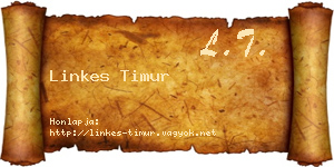 Linkes Timur névjegykártya